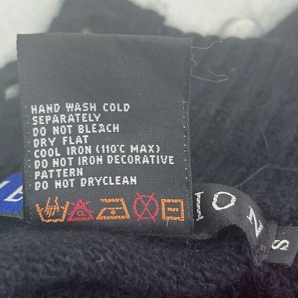 Vintage IB Diffusion Sequin Argyle Mock Neck Sweater Small Silk Wool Red disco - Picture 11 of 11